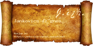 Jankovics Ágnes névjegykártya